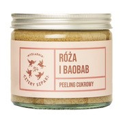 Mydlarnia 4 Szpaki, peeling cukrowy, Róża i Baobab, 250 ml