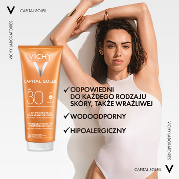 Vichy Capital Soleil, ochronne mleczko do twarzy i ciała SPF 30, 300 ml