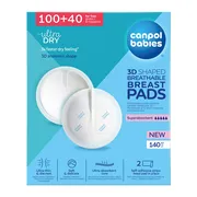 Canpol Babies Ultra Dry, oddychające ultrachłonne wkładki laktacyjne 3D, 140 szt.