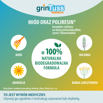 GrinTuss Pediatric, syrop na kaszel suchy i mokry, 128 g