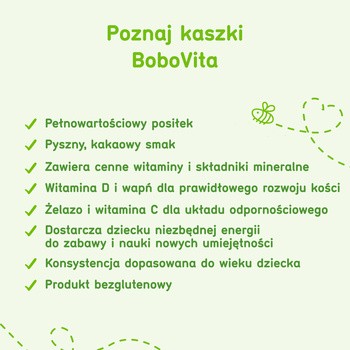 BoboVita, kaszka mleczno-ryżowa, kakao, 12 m+, 230 g