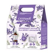 Zestaw Promocyjny Flos-Lek Lavender, lawendowy krem nawilżający, 50 ml + anti-aging olejek z lawendą, 30 ml