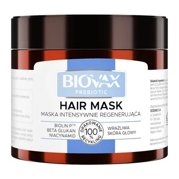 Zestaw Biovax Prebiotic, szampon nawilżający, 200 ml + maska intensywnie regenerująca do włosów, 250 ml