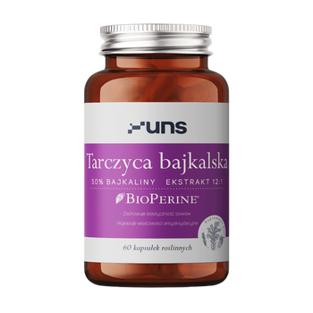 Uns Tarczyna Bajkalska + Bioperine, kapsułki, 60 szt.