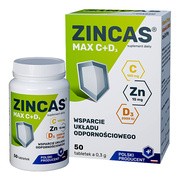 Zincas Max C+D3, tabletki, 50 szt.