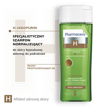 Pharmaceris H-Sebopurin, specjalistyczny szampon normalizujący do skóry łojotokowej, 250 ml