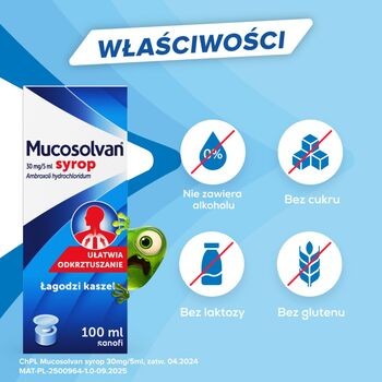 Mucosolvan, (30 mg/5 ml), syrop, 100 ml