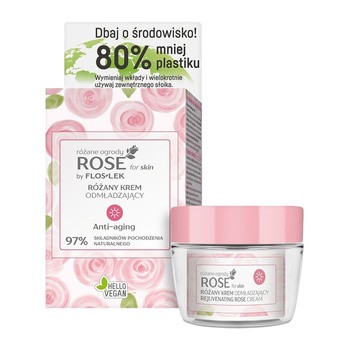 Flos-Lek, Rose for skin, różany krem odmładzający, na dzień, 50 ml