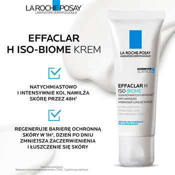 La Roche-Posay Effaclar H ISO-Biome, krem nawilżający do twarzy, 40 ml
