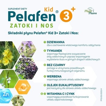 Pelafen Kid 3+ Zatoki i Nos, płyn, 100 ml