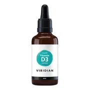Viridian, Witamina D3 2000IU (wegan), płyn, 50 ml