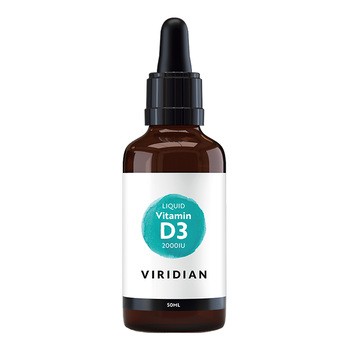 Viridian, Witamina D3 2000IU (wegan), płyn, 50 ml