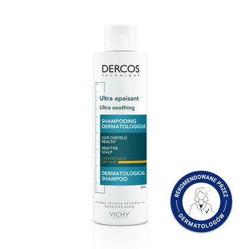 Vichy Dercos, ultrakojący szampon do włosów suchych, 200 ml