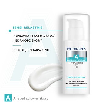 Pharmaceris A Sensi-Relastine, peptydowy krem napinająco-ujędrniający, SPF 30, 50 ml