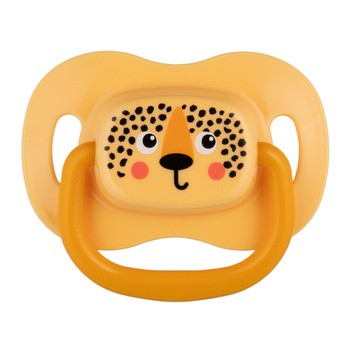 Canpol Babies, smoczek uspokajający, silikonowy symetryczny, 0-6 m, BabiesBoo pomarańczowy, 1 szt.