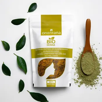 Orientana Bio Henna, naturalna roślinna odżywka do włosów długich, bezbarwna, 100 g