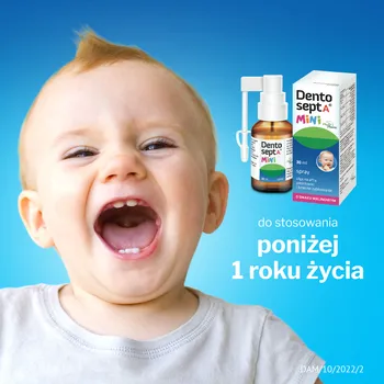 Dentosept A Mini, spray, ulga na afty, pleśniawki i bolesne ząbkowanie, 30 ml