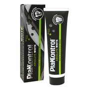 Plakkontrol Absolute White, czarna pasta do zębów o działaniu wybielającym, 75 ml