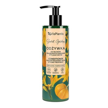 Vis Plantis, odżywka do włosów osłabionych zabiegami stylizacyjnymi, pestki dyni, pszenica, owies, 400 ml
