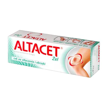 Altacet, 10 mg/g, żel na urazy i stłuczenia w tubie, 75 g