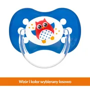 Canpol Babies, smoczek uspokajający silikonowy symetryczny, Sówki, 18 m+, 1 szt.