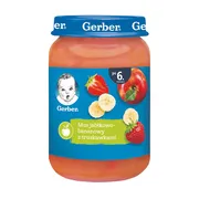 Gerber Deser, mus jabłkowo-bananowy z truskawkami, 6 m+, 190 g
