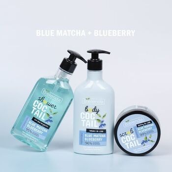 Bielenda Coctail Scrub, regenerujący peeling do ciała, blue matcha + blueberry, 350 g