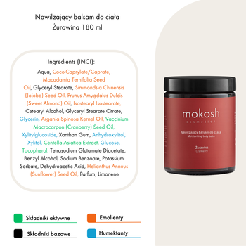 Mokosh, balsam do ciała żurawina, 180ml