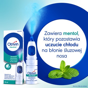 Zestaw 2x Otrivin Menthol, 1 mg/ml, aerozol do nosa, 10 ml