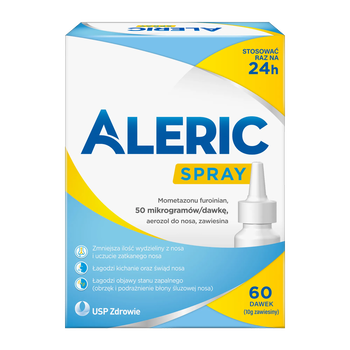 Aleric Spray 60 dawek, spray do nosa, na katar alergiczny u dorosłych
