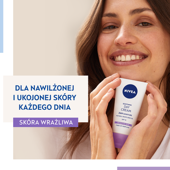 Nivea 24H Nawilżenia, kojący krem na dzień SPF 15, 50 ml