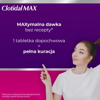 Clotidal MAX, 500 mg, tabletki dopochwowe, 1 szt