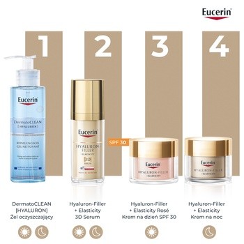 Eucerin Hyaluron Filler+Elasticity, różany krem na dzień SPF 30, 50 ml