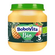 BoboVita Bio, jabłka z ananasem, 5 m+, 125 g