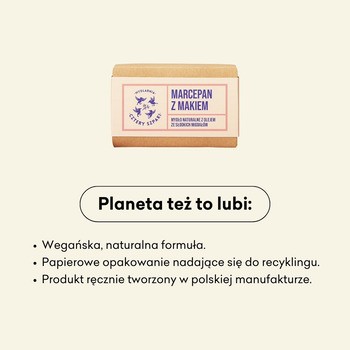 Mydlarnia 4 Szpaki, Marcepan z Makiem, mydło naturalne w kostce, 110 g