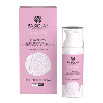 BasicLab Complementis, ceramidowy krem regenerujący o lekkiej konsystencji, 50 ml