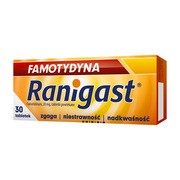 Famotydyna Ranigast, 20 mg, tabletki powlekane, 30 szt.