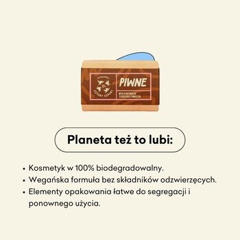 Mydlarnia 4 Szpaki, mydło naturalne w kostce, Piwne, 110 g