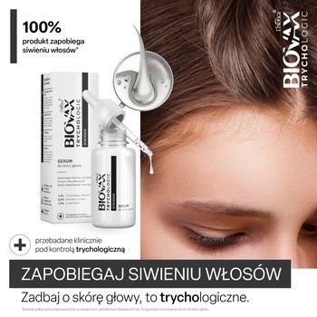 Biovax Trychologic, Siwienie, serum do skóry głowy, 50 ml
