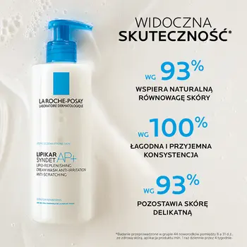 La Roche-Posay Lipikar Syndet AP+, krem myjący uzupełniający poziom lipidów, przeciw podrażnieniom skóry, 400 ml