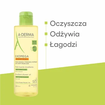 Aderma Exomega Control, olejek emolient pod prysznic, 500 ml