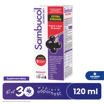 Sambucol Extra Strong, płyn, 120 ml