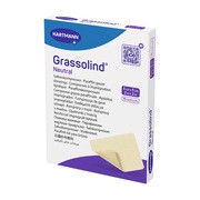 Grassolind Neutral, opatrunek siatkowy z maścią, jałowy, 5 cm x 5 cm, 10 szt.