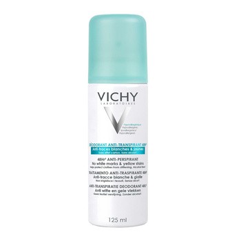 Vichy, antyperspirant w sprayu 48h, przeciw śladom na ubraniach, 125 ml