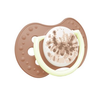 Canpol Lovi, smoczek uspokajający silikonowy dynamiczny, 0-3 m Tie Dye Green, 2 szt.