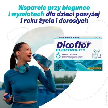 Dicoflor Elektrolity, saszetki z proszkiem, 5 szt. + 5 szt.