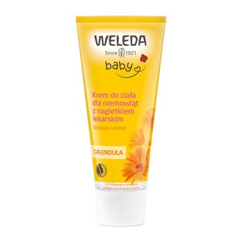 Weleda Baby Calendula, krem do ciała dla niemowląt z nagietkiem lekarskim, 75 ml