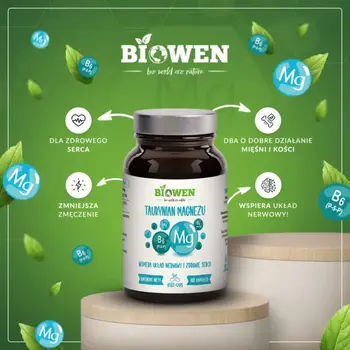 Biowen Taurynian Magnezu z witaminą B6, kapsułki, 100 szt.