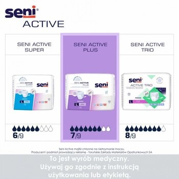 Seni Active Plus, majtki chłonne, rozmiar L, 10 szt.