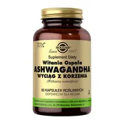 Solgar Witania Ospała Ashwagandha,kapsułki, wyciskane z korzenia witanii ospałej, 60 szt.